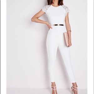 Misguided white jumpsuit